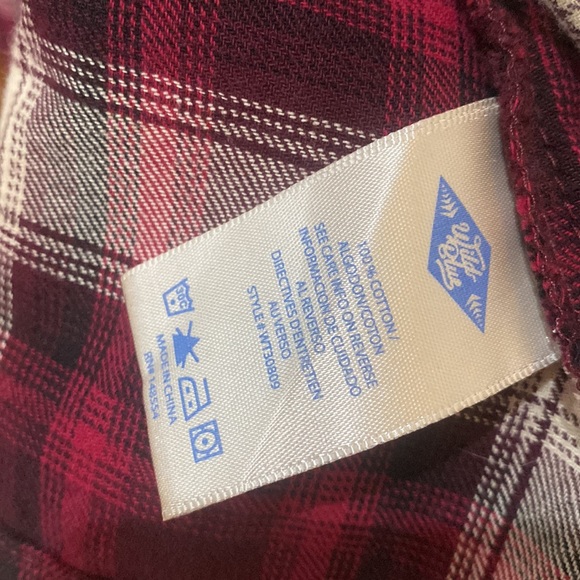 Wild Blue Sadie Robertson XL Maroon Plaid Open Flannel Blouse - Picture 6 of 6